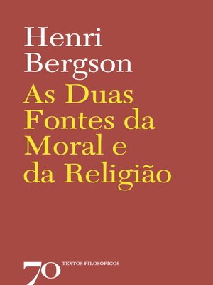 cover image of As duas fontes da moral e da religião
